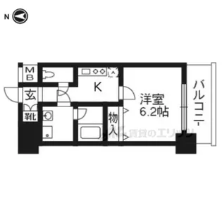 アスヴェル京都外大前【9階】の間取り