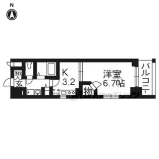 エステムプラザ京都烏丸五条【8階】の間取り