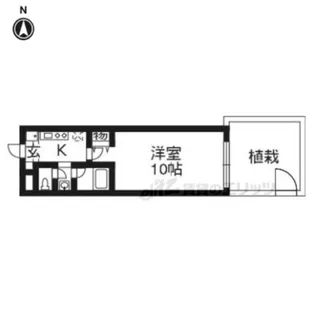 ライズ京都伏見【103号室】の間取り