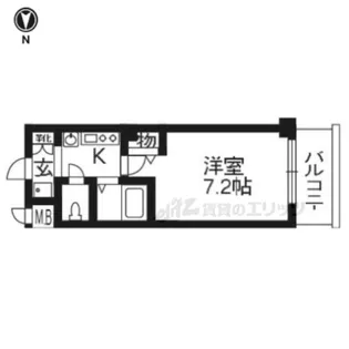 エステムプラザ京都烏丸五条【202号室】の間取り