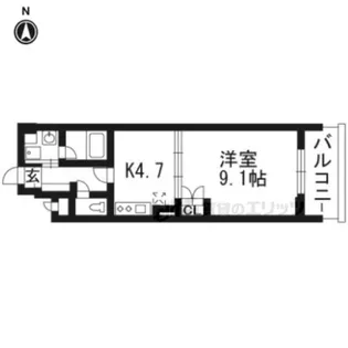 ベラジオ富小路【4階】の間取り