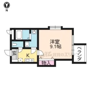 メゾンベリーウエスト【3-E号室】の間取り