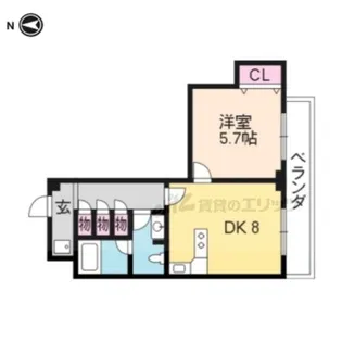 サンシティ御所西【712号室】の間取り