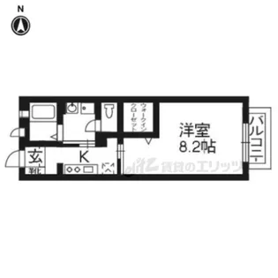 香艸園ハイツ【1階】の間取り