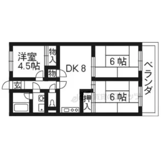 マンション備前A棟【202号室】の間取り