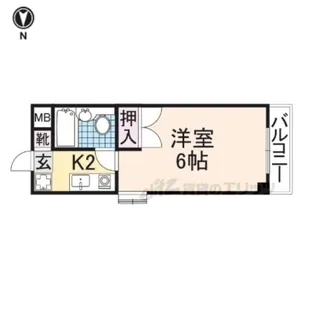 リバーサイドくずは【4階】の間取り