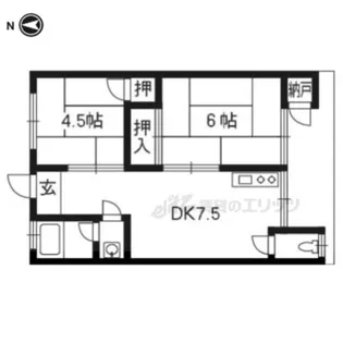 第2清水ハウス【201号室】の間取り