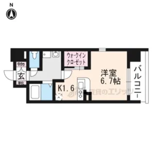 アスヴェル京都烏丸五条【905号室】の間取り