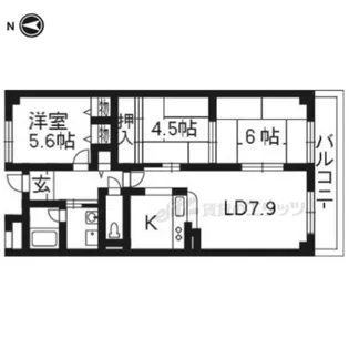 ヴィラージュ樟葉【3階】の間取り
