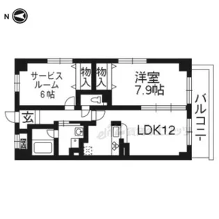 ベリエ茶五【201号室】の間取り