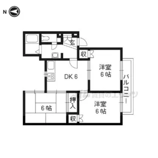 レジデンス楠葉【1階】の間取り