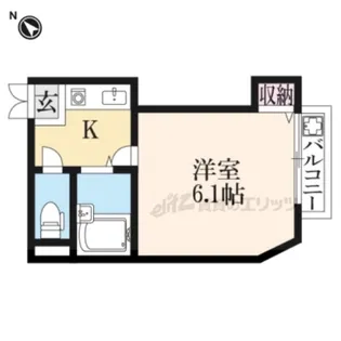 ラピュタ牧野阪【3階】の間取り