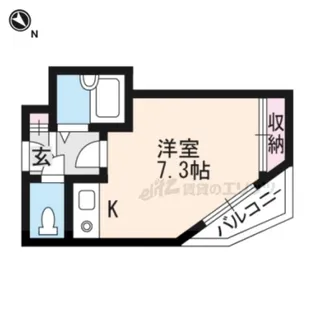 ラピュタ牧野阪【4階】の間取り