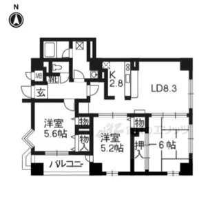 フォルム長岡天神【201号室】の間取り