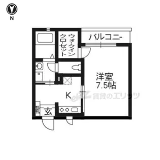 ラメール五条【202号室】の間取り