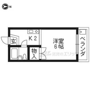 杉山ビル【4-E号室】の間取り