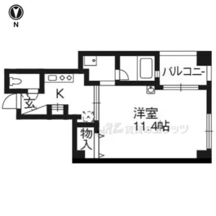 クチュール堀川【605号室】の間取り