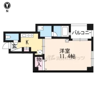 クチュール堀川【205号室】の間取り
