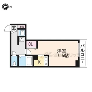 スワンズ京都セントラルシティ【401号室】の間取り