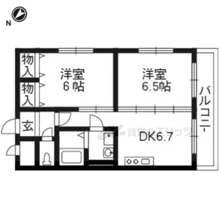 アプローズ山科【201号室】の間取り