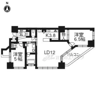 ローレルコート寺町御池【1303号室】の間取り