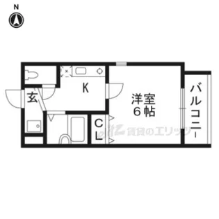 モントワ烏丸御池【107号室】の間取り