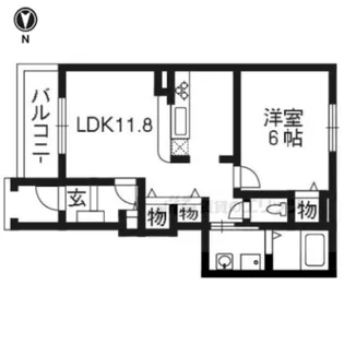 グラースプロムナード【1階】の間取り