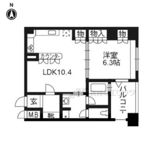リーガル京都御所東【302号室】の間取り