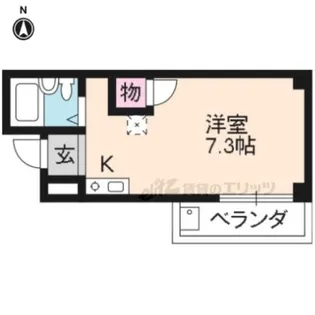 ジョイハウス紫野【303号室】の間取り