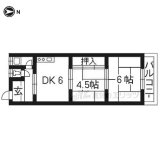 中西マンションA棟【207号室】の間取り