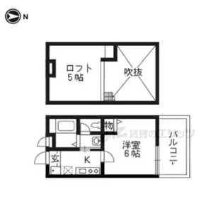 ロフティ京都西陣【115号室】の間取り