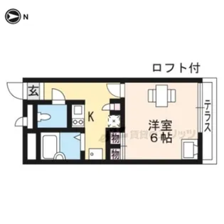 レオパレスイン京都【1階】の間取り