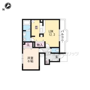 エルグランデ奥村Ⅲ【1階】の間取り