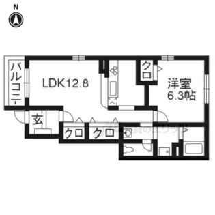 アロッジオ東沢?【1階】の間取り