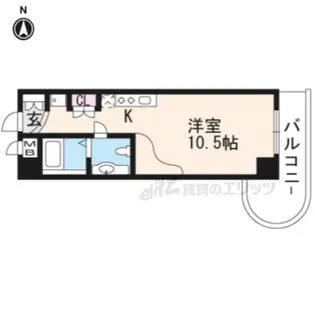 DETOM?1烏丸五条【2階】の間取り