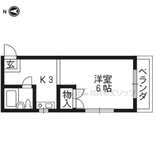 メイトパープル【201号室】の間取り