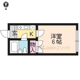ベルハイツ花園【207号室】の間取り