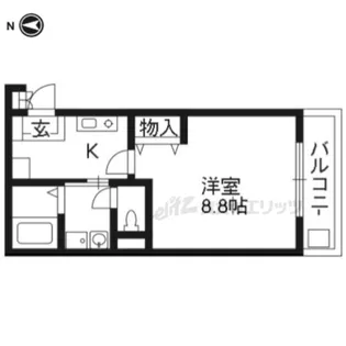Grandir西院【3階】の間取り