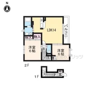 クラヴィエ西院【202号室】の間取り