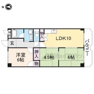 エスパシオ・ディ・鵲【3階】の間取り