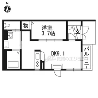 Augusta【101号室】の間取り