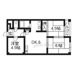 ハイクレスト宮之阪【2階】の間取り