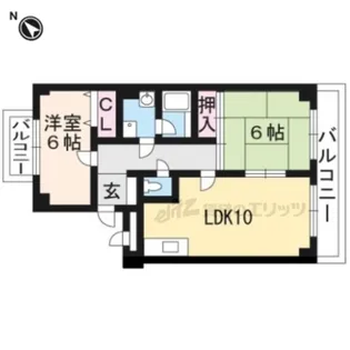 ジュネス朝日丘【103号室】の間取り