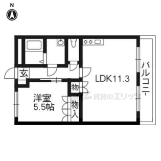 プロニティハイム藤本【1階】の間取り