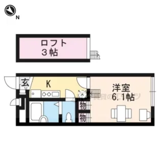 レオパレスひつじ雲【103号室】の間取り
