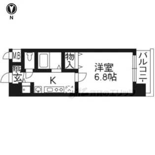 プレサンス京都三条響洛【2階】の間取り
