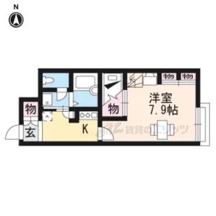 レオパレスNEO田辺【106号室】の間取り