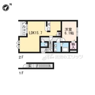 響流下北池【2階】の間取り