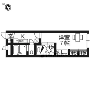 レオパレスクールドロータス【206号室】の間取り