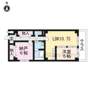 グランディール清水五条【502号室】の間取り